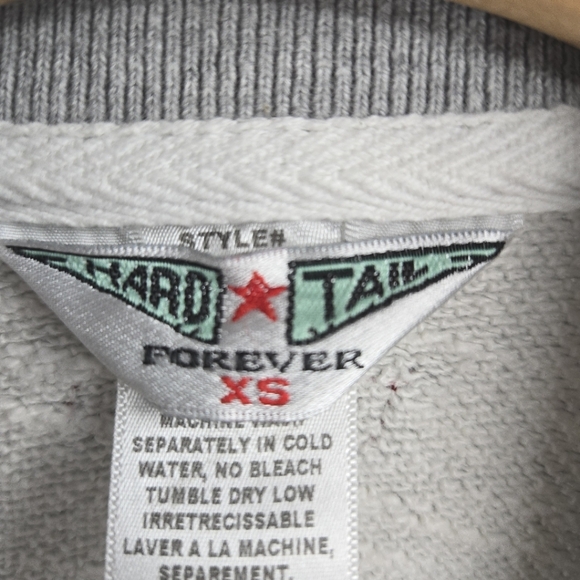 Hard‎ Tail Light Heather Gray Long Sweatshirt Cardigan Sweater - Picture 12 of 13
